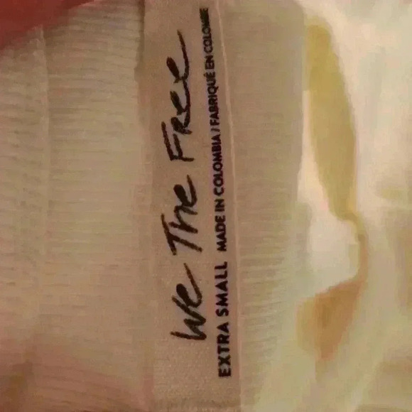 FREE PEOPLE off white tank top Halter knit Rib summer running yoga we the free - Picture 5 of 8